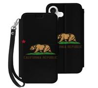 California State Flag Mobile Phone Front Flip Cases Compatible with iPhone 17/17 Air/17 Pro/17 Pro Max Anti-Scratch Covers