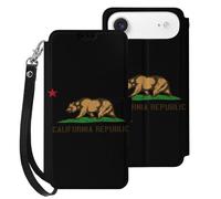 California State Flag Mobile Phone Front Flip Cases Compatible with iPhone 17/17 Air/17 Pro/17 Pro Max Anti-Scratch Covers