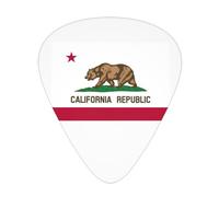 California State Flag print Celluloid Guitar Plectrums for Acoustic Guitar Bass,Guitar Picks with Organizer Box
