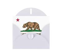 California State Flag print Double sided pearl thank-you card, party invitation card, fit for all occasions