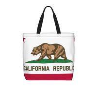 California State Flag Print Eco-Friendly Lightweight Tote Crossbody Fashionable Handbag Reusable Travel Work