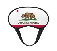 California State Flag Print Sleep Mask, Eye Sleeping Mask for Women and Men for Total Darkness, Reduces Puffy Eye Mask