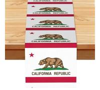 California State Flag Printed Table Runner, Farmhouse Spring Floral Decor, Autumn Fall Harvest Dining Scarf