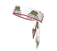 California State Flag Tennis Tie Headband Hair Band Unisex Dry Head Tie Sport Band for Basketball, Running, Tennis
