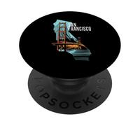 California State Map San Francisco Golden Gate Bridge PopSockets Adhesive PopGrip