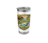 California State Symbols Novelty Graphic Design Souvenir Stainless Steel Insulated Tumbler