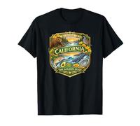 California State Symbols Novelty Graphic Design Souvenir T-Shirt