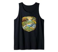 California State Symbols Novelty Graphic Design Souvenir Tank Top