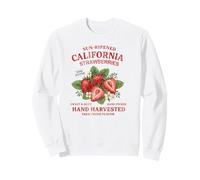 California Strawberries Farm Fresh State Fruit Distressed Sweatshirt