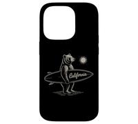 California Surf Bear Retro Beach Coastal Lifestyle Graphic Case for iPhone 14 Pro