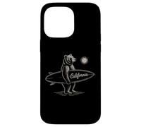 California Surf Bear Retro Beach Coastal Lifestyle Graphic Case for iPhone 14 Pro Max