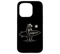 California Surf Bear Retro Beach Coastal Lifestyle Graphic Case for iPhone 15 Pro