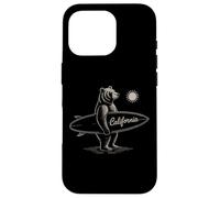California Surf Bear Retro Beach Coastal Lifestyle Graphic Case for iPhone 16 Pro