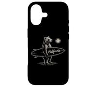 California Surf Bear Retro Beach Coastal Lifestyle Graphic Case for iPhone 17