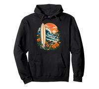 California Surf Pacific Coast Golden Poppy Sunset Pullover Hoodie