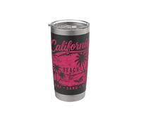 California Surf Sand Sun Vintage Coastal Beach Style Humor Stainless Steel Insulated Tumbler