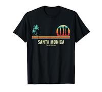 California Surf Santa Monica Vintage Surf Board Surfer T-Shirt