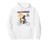 California Surfer Bears Tandem Bike Retro Sun Father's Day Pullover Hoodie