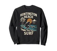 California Surfing Huntington Beach Surf Retro Mens Surfs Up Sweatshirt