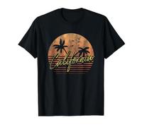 California Surfing Sunset Graphic Value Graphic T-Shirt, Men, Black, S