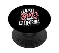 California USA State Just A Girl From Carlifornia PopSockets Adhesive PopGrip