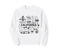 California USA State Symbols Vintage Souvenir Cute Doodle Sweatshirt