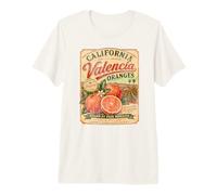 California Valencia Oranges Vintage Fruit Distressed Retro Premium T-Shirt