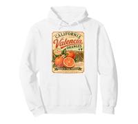 California Valencia Oranges Vintage Fruit Distressed Retro Pullover Hoodie