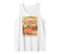 California Valencia Oranges Vintage Fruit Distressed Retro Tank Top