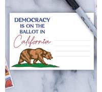 California Voter Postcards - Blank 4x6 Voter Postcards (100 Pack), White