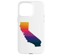 California West Coast Sunset State Map Vacation Souvenir Case for iPhone 15 Pro Max