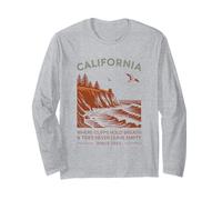 California Where Cliffs Hold Breath & Tides Never Leave Long Sleeve T-Shirt