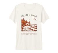 California Where Cliffs Hold Breath & Tides Never Leave Premium T-Shirt