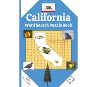 California Word Search Puzzle Book: Puzzles with easy print about California, 6 x 9 size, 110 pages, 50 plus puzzles, Gift for vacations, holidays and relaxing