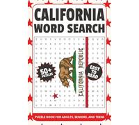 California Word Search Puzzle Book: Word Searches with Easy to Read Print about California, US state of California, California Travel and More | 6x9 ... Gift for Vacations, Holidays and Relaxation