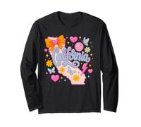 California Y2K Coquette Aesthetic Cute Bow Butterfly Design Long Sleeve T-Shirt