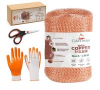 Californistan Copper Mesh Rodent Control, 5in x 30ft- Rustproof Copper Mesh Roll for Rodent, Bat & Snail - Perfect for Hole Blocking, Gardening & Sealing Water Opening - Plus Special Bonus Scissor