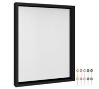 Califortree 12x16 Large Shadow Box Frame with Soft Linen Back - Metal Push Pins Included, Memory Shadow Box Display Case for Bouquet Awards Medals Wedding Photos and More, Black
