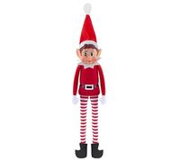 Caliko 12 inch Naughty Eelf on the Shelff | Adorable Posable Boy Elf on the Shelff Figurine, Charming Red Long Leg Soft Body with Hat, Santa’s Little Helper Inspired Christmas Decoration