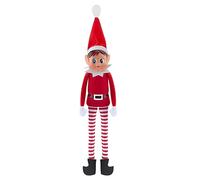 Caliko 12 inch Naughty Eelf on the Shelff | Adorable Posable Girl Elf on the Shelff Figurine, Charming Red Long Leg Soft Body with Hat, Santa’s Little Helper Inspired Christmas Decoration