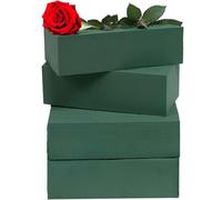 Caliko 4x Wet Brick Floral Foams Block | 23x11x7cm Large Wet Florist Foams Bricks for Fresh Flowers | Flower Blocks for Wedding Aisle, Birthdays | Home Decoration Flower Arranging Accessories.