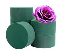 Caliko 6x Round Cylinder Wet Floral Foam 8x5 cm | Ideal Flower Foam for Room Decor, Floristry Displays and Designs | Florist Foam as Flower Arranging Accessories & Craft Foam.