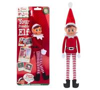Caliko Naughty Eelf on the Shelff | Adorable Girl & Boy Eelf on the Shelff Figurine, Charming Red Long Leg Soft Body with Hat, Santa’s Little Helper Inspired Christmas Decoration