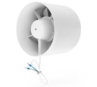 calimaero® INLINE Extractor Fan 150mm, Inline Fan with Backdraft Shutter | Bathroom Extractor Fan, Grow Tent, Booster Duct Fan, Tube Insertion Fan 320m³/h, 18Watt / 35dB / IPX2 / plastic