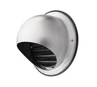 calimaero® KWG Stainless Steel Ventilation Grille 100mm, 4 inch Cowled Air Vent Covers, Built-in Insect Screen, Very Weather-Resistant, Extractor Fan Vent Cover, Robust, Rustproof