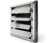 calimaero® VKE Air Vent Covers Exterior 150mm Gravity Grille Backdraft Shutter Stainless Steel Extractor Vent Cover Shutter Flaps Close Automatically 6 Inch Fits Only with Metal Ducts