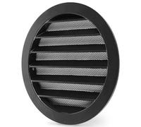calimaero® WSGB Louvre Air Vent Covers for Walls 125mm, Robust Cast Aluminum Round Soffit Vents with Insect Screen for Mobile Homes, Garden Shed, Garage, UV-Stable, Rustproof