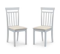 calista grey wooden dining chairs in pair
