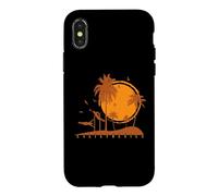 Calisthenics Fitness Human Flag on the Beach Case for iPhone X/XS