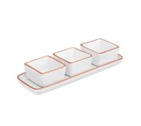 Calisto Serving Dish Set, Ceramic - White
